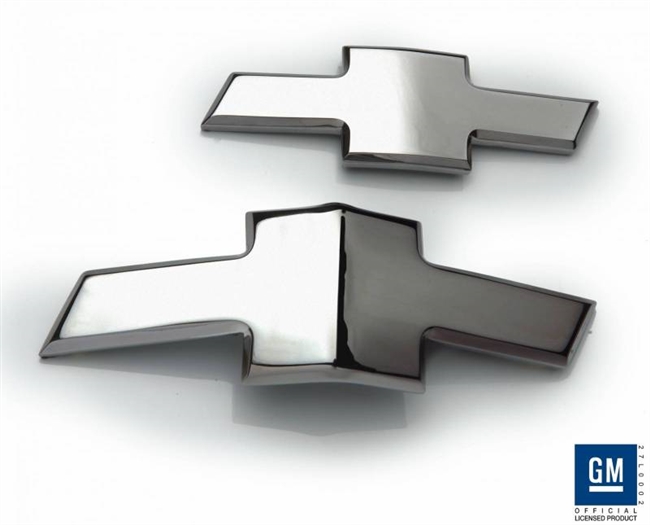 2010 - 2013 Camaro Emblems Front and Rear Bow Tie Emblem Set, Chrome Plated Billet Aluminum, Pair