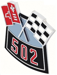 Camaro Air Cleaner Cross Flag Emblem, Die-Cast 502