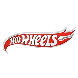 Hot Wheels Emblem, Custom Red and Chrome, LH Fender