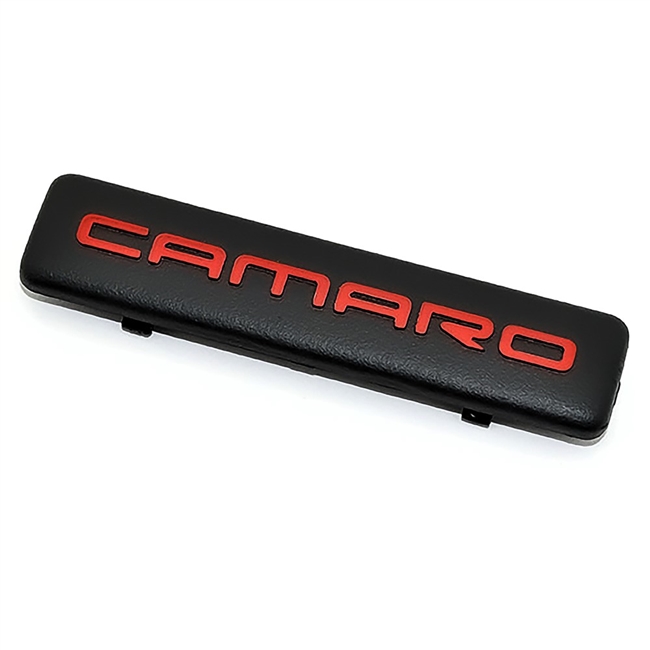 1997 - 2002 Camaro Center Dash Vent Plate Emblem with Red CAMARO Text