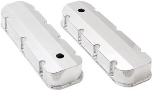 New Chevy Big Block Fabricated Aluminum Valve Cover, Polished Finish