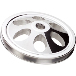 Camaro Billet Aluminum Power Steering Pump Pulley with Key Way, Single Groove