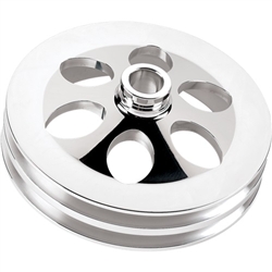 Camaro Power Steering Pump Pulley, Press-On Style, 2 Groove, Billet