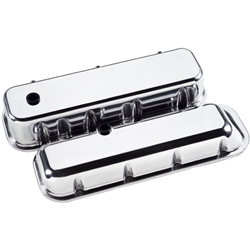 Billet Specialties Big Block Valve Covers, Polished Billet Aluminum, Smooth Top