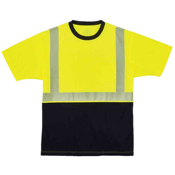 8280BK XL Lime Type R Class 2 Black Front Performance T-Shirt