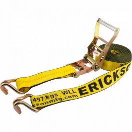 Erickson 2" x 27' Double J Hook Ratchet Strap