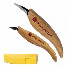 Flexcut 2pc Whittler's Kit W/Compound