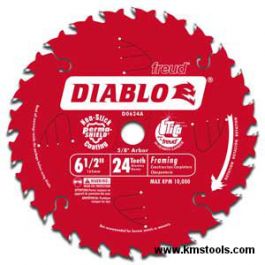 Freud D0624A 6-1/2" x 24 Tooth Framing Saw Blade