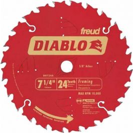 Freud D0724A 7-1/4" x 24 Tooth Framing Blade