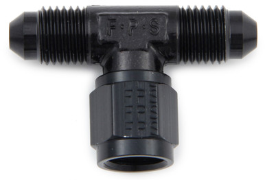 Fragola Fitting #6 Tee Female Swivel On Side Black 498203-BL