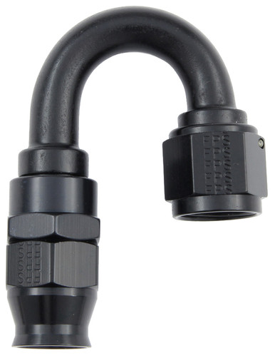 Fragola Hose Fitting #6 180 Deg PTFE Black 681806-BL