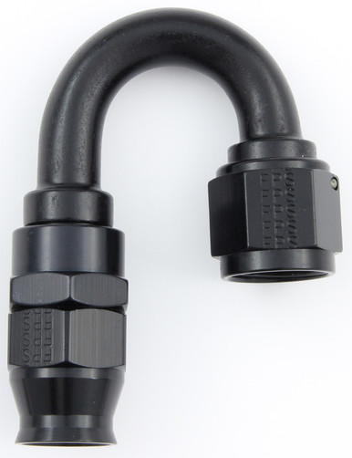 Fragola Hose Fitting #8 180 Deg PTFE Black 681808-BL