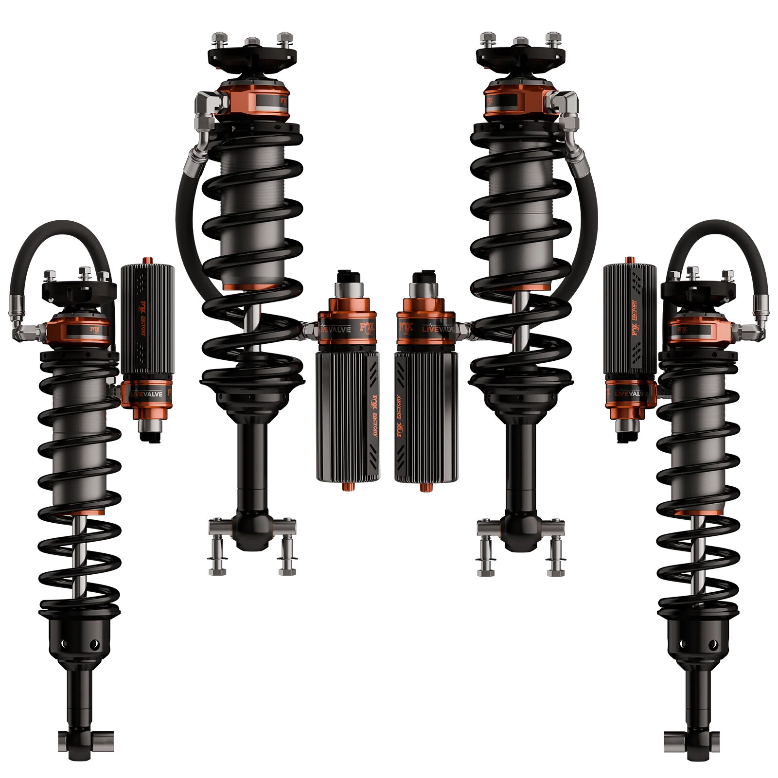 Fox Racing Shox 883-06-249 Factory Race Coil-Over Front & Rear Reservoir Shocks - Adjustable for 21-26 Ford Bronco
