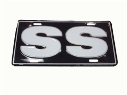SS Black and White License Plate