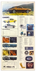 Vintage 1977 Chevy Camaro Dealership Showroom Sign, GM Original Poster