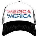 New MERICA Trucker Hat Red, White, and Blue Baseball Cap