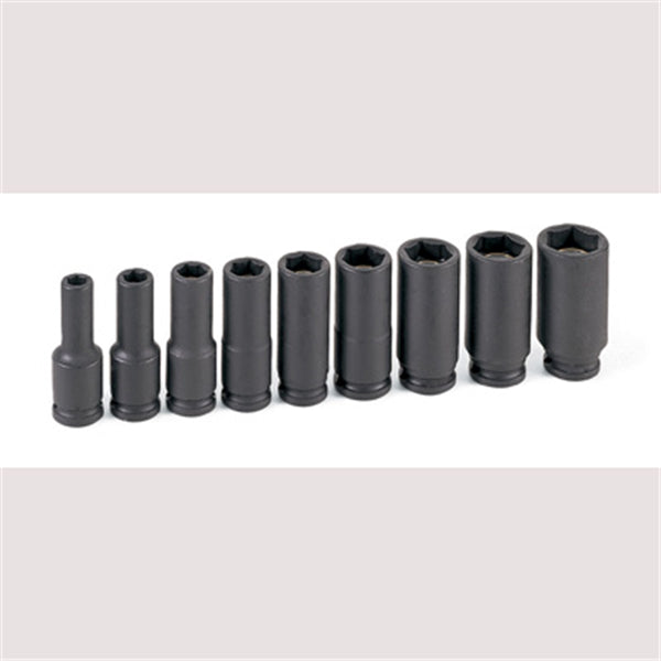 3/8" Drive 9 Pc. Deep Magnetic Impact Socket Set