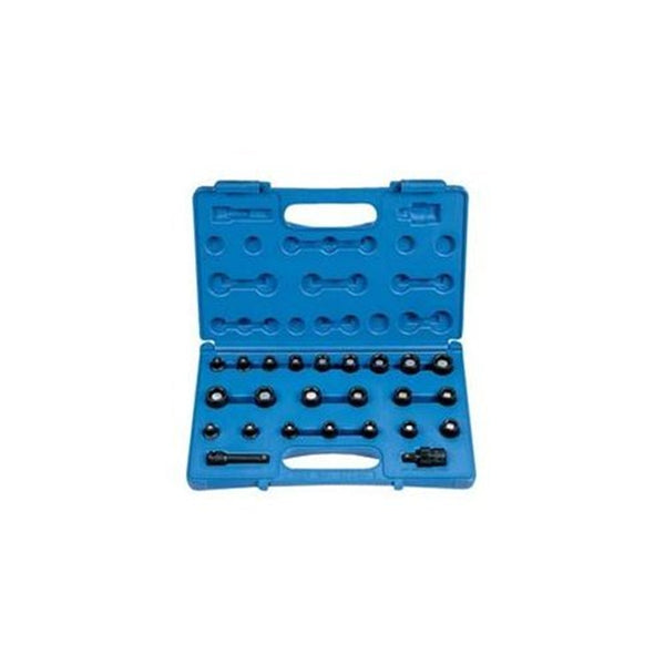 24 Piece 3/8" Drive Standard Length Fractional and Metric Magnetic Impact Socket Set