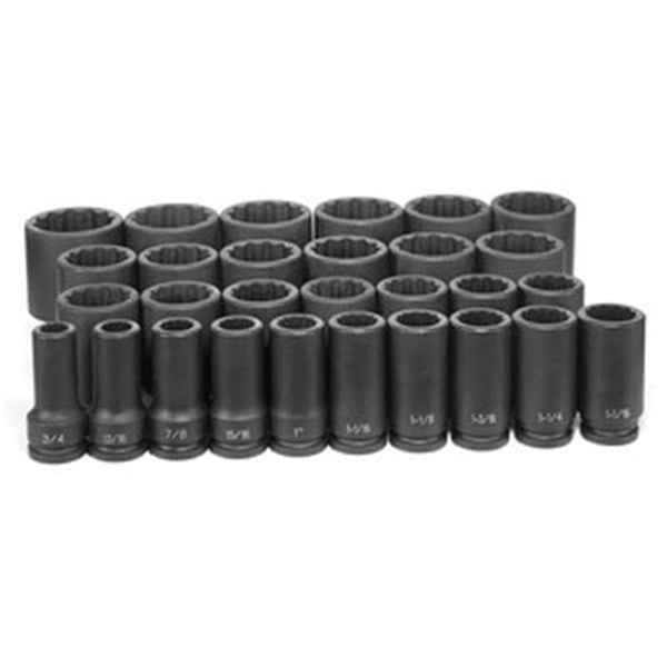 3/4" Dr. 29 Piece Deep Fract. Master Set - 12 Point