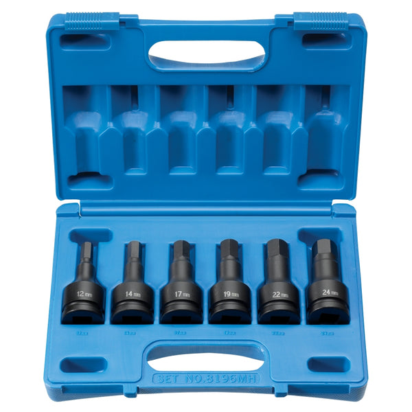 3/4" Drive 6-Piece Hex Driver Metric Set