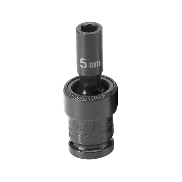 1/4" Drive Standard Metric Universal Impact Socket - 5mm
