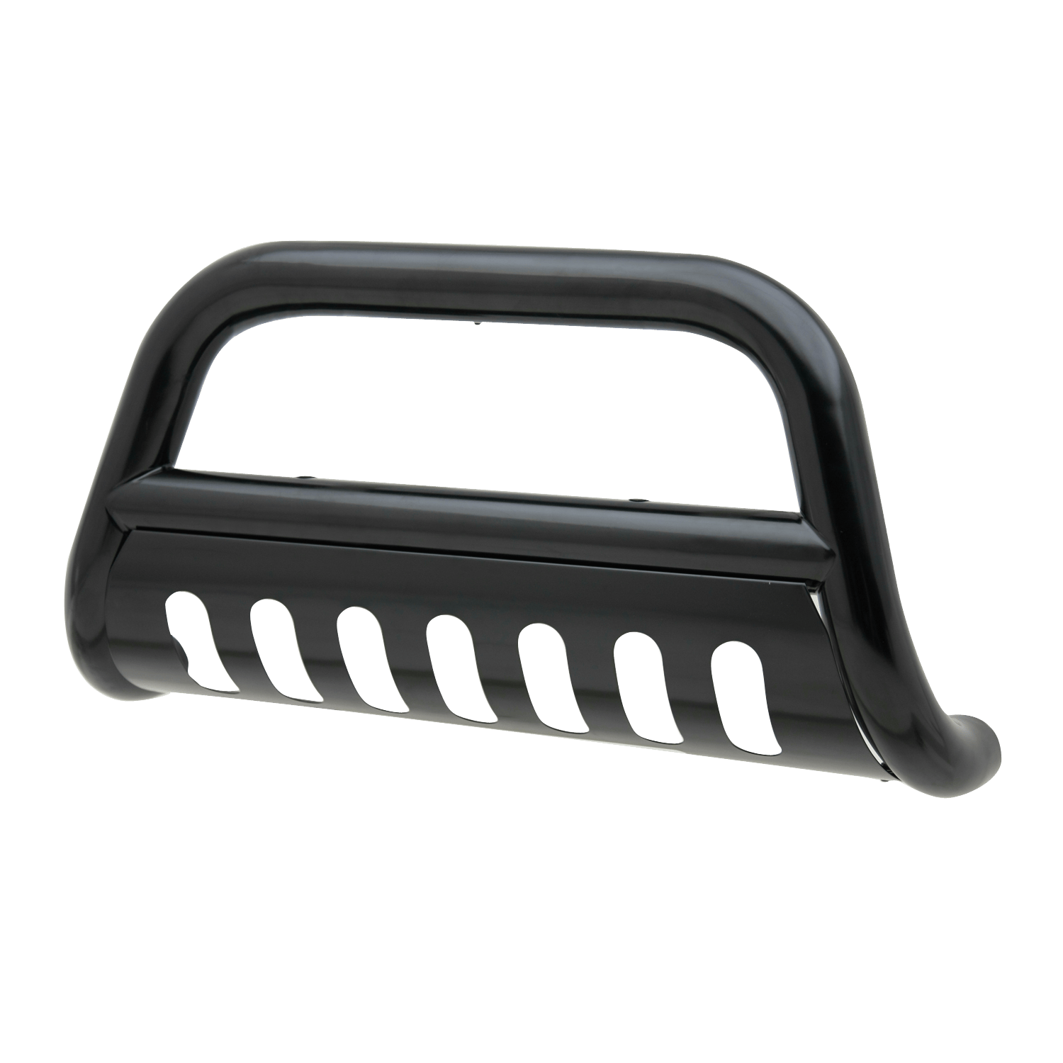 Iconic Accessories 132-5973 Black Powder Coated Steel Bull Bar with Black Skid Plate