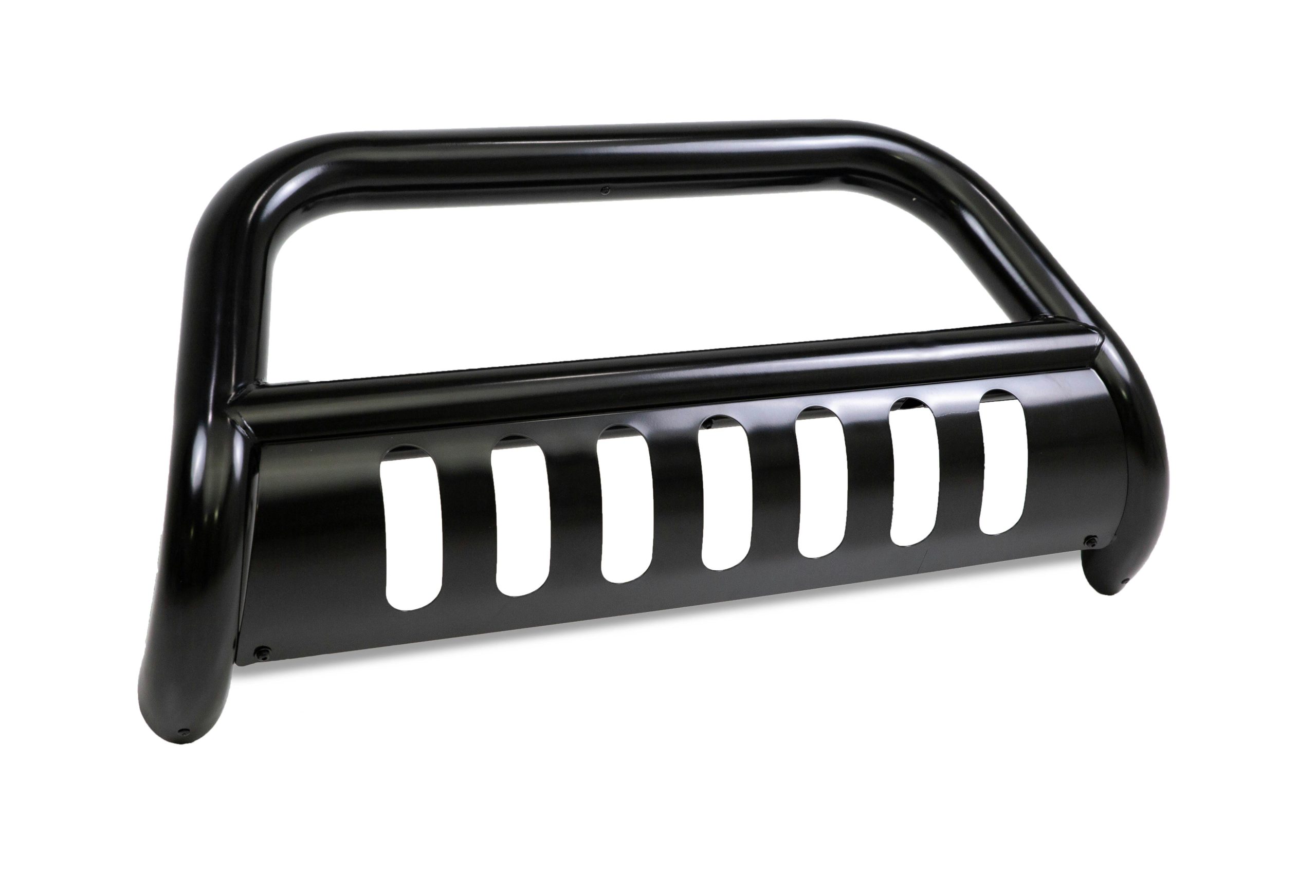 Iconic Accessories 132-5593 Black Powder Coated Steel Bull Bar with Black Skid Plate