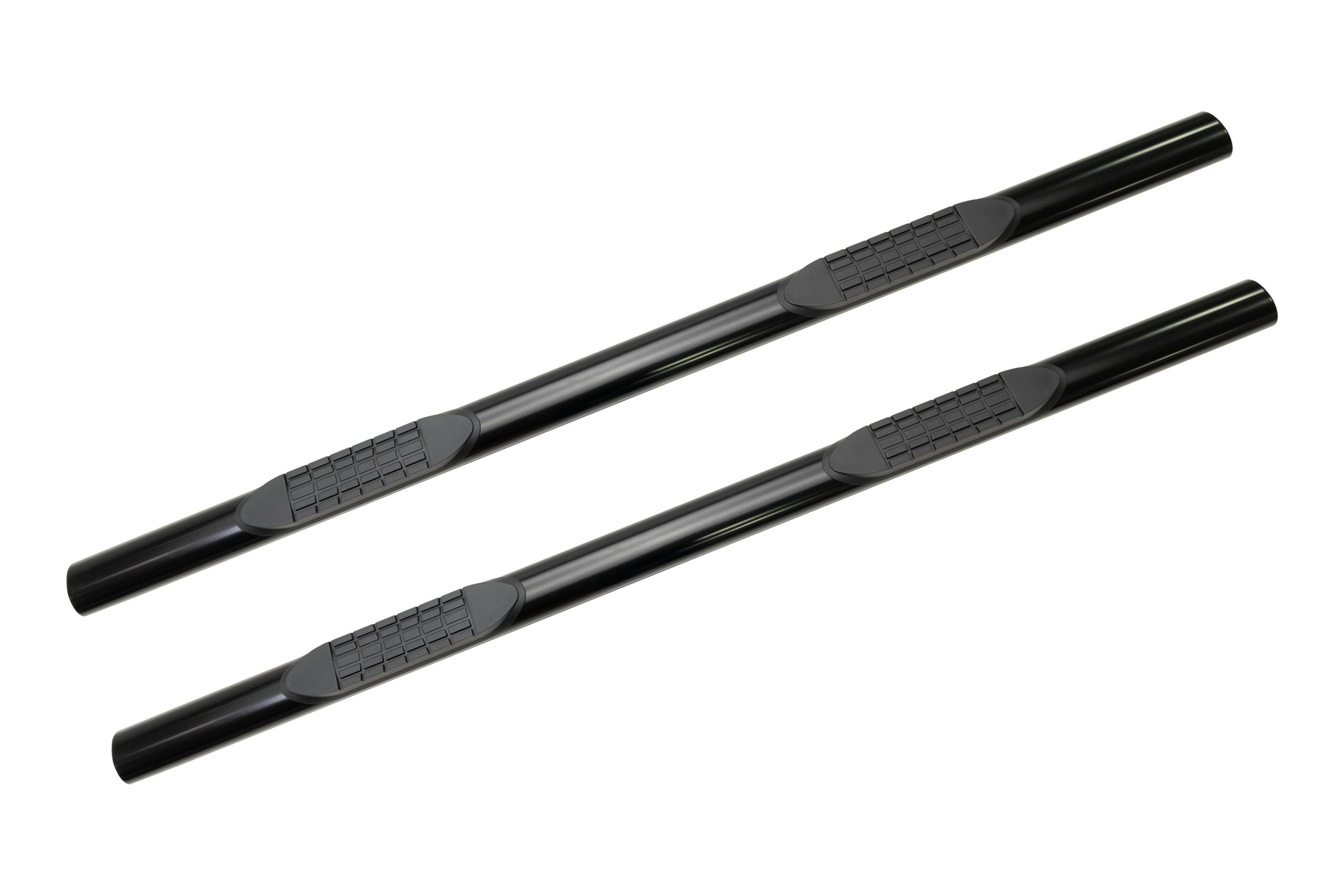 Iconic Accessories 118-5493 4Oval Side-Step Nerf Bars (180° Straight, Black Powder Coated)