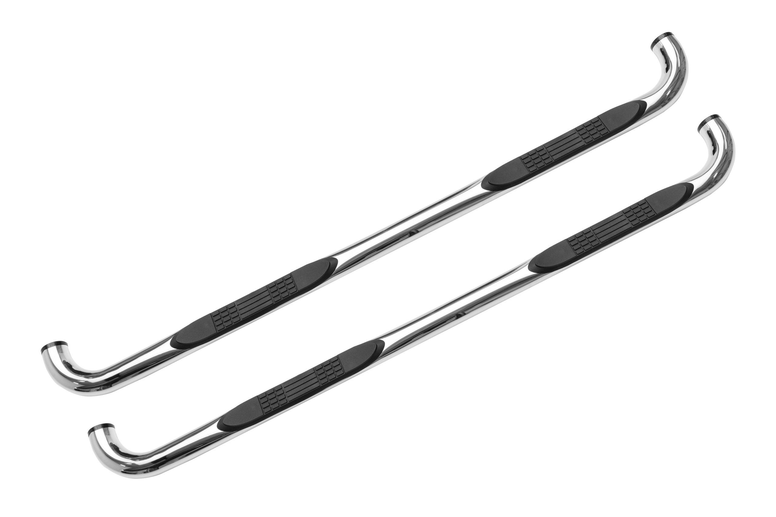 Iconic Accessories 113-0804 3Round Steel Side-Step Nerf Bars (90° Bend, Polished)