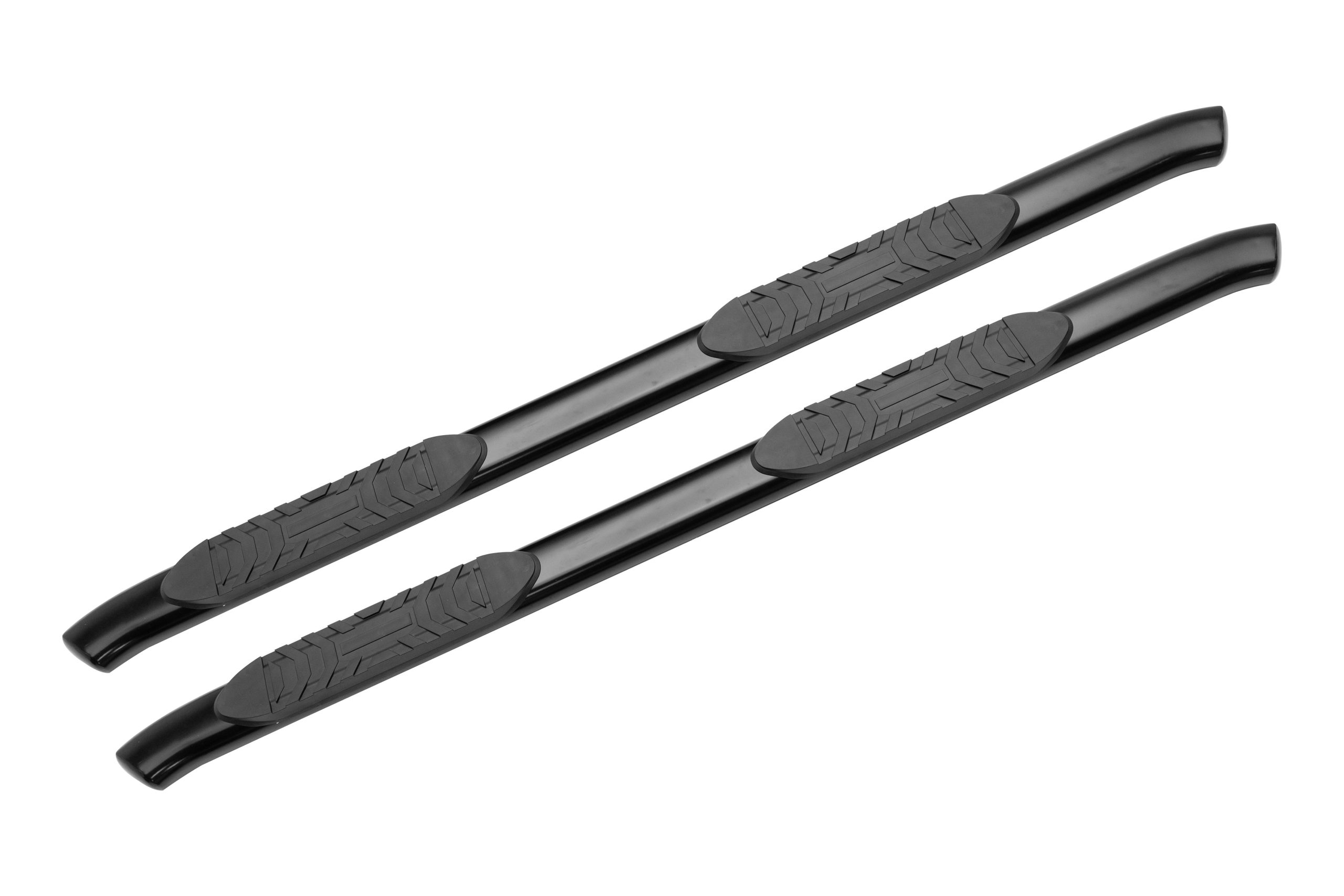 Iconic Accessories 125-5804 5Oval Side-Step Nerf Bars (30° Bend, Black Powder Coated)