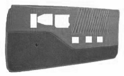 1986 - 1992 Camaro Door Panels Set, GM Madrid Grain Vinyl with Cut Pile Carpet