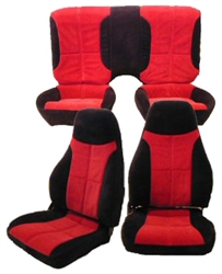 1993 - 1996 Camaro Seat Covers Set, Front and Rear Solid, Deluxe, Encore Velour, Colors