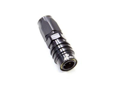 Q/R #8 Str Hose End Black 31608J