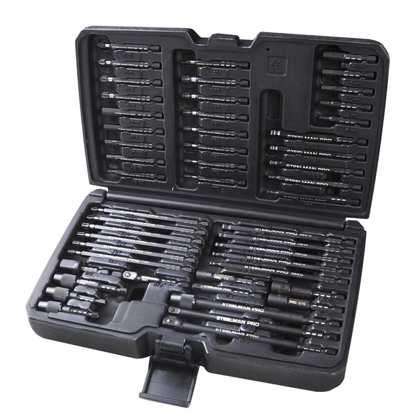 SteelmanPRO Impact Grade Bit Drivers, 50 Piece Set With Case JSP78633