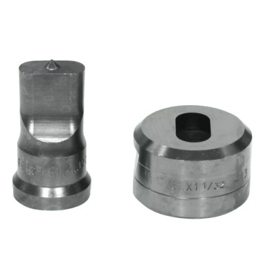 Edwards PDOB1/2X1 1/2x1 Oblong Punch & Die Set with Key-Way