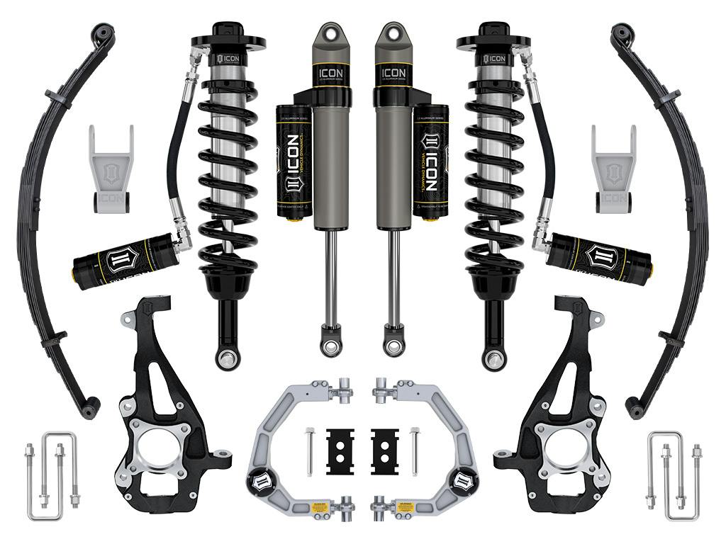 ICON Vehicle Dynamics K93143L 21-26 FORD F150 4WD 3.5-4.5" STAGE 3 SUSPENSION SYS BILLET UCA / LEAF PACK