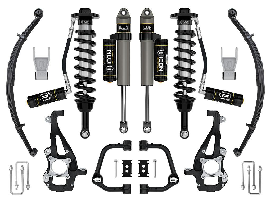 ICON Vehicle Dynamics K93143TL 21-26 FORD F150 4WD 3.5-4.5" STAGE 3 SUSPENSION SYS TUBULAR UCA / LEAF PACK