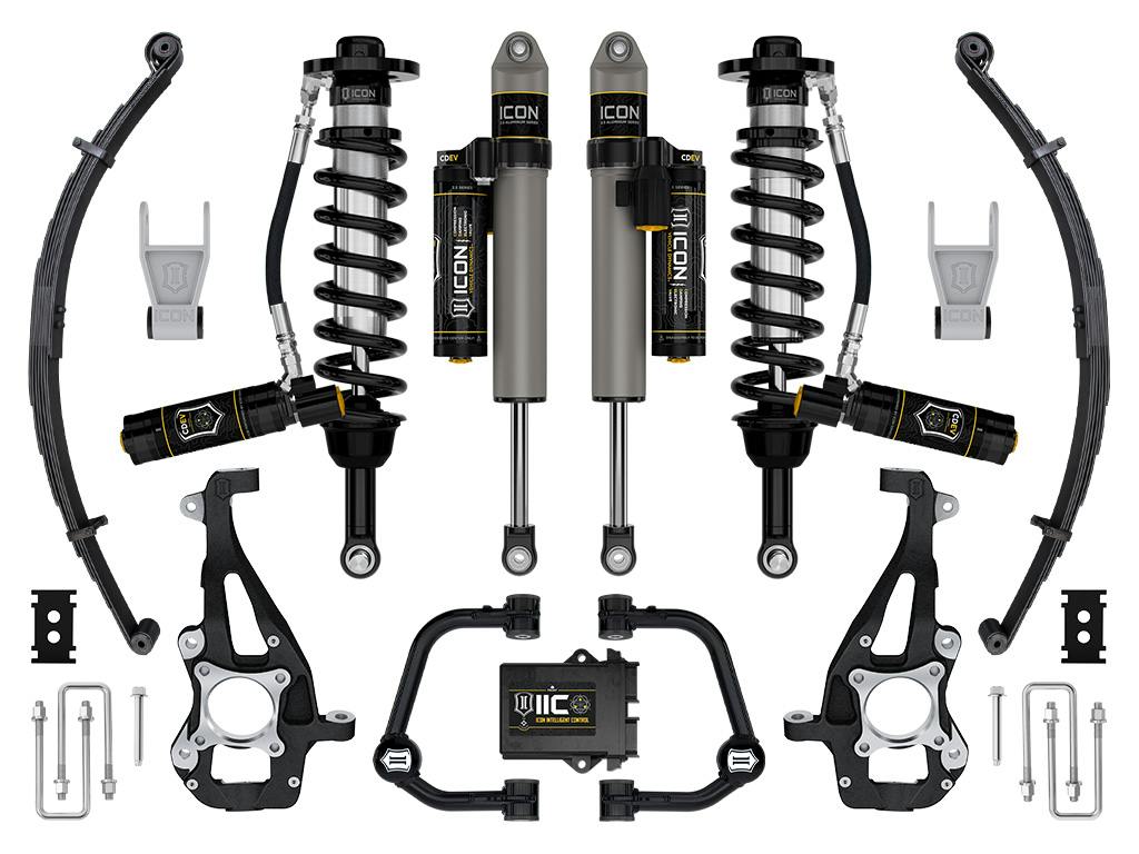 ICON Vehicle Dynamics K93145TL 21-26 FORD F150 4WD 3.5-4.5" STAGE 5 SUSPENSION SYS TUBULAR UCA / LEAF PACK