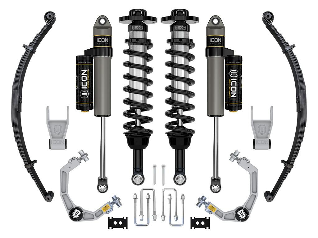 ICON Vehicle Dynamics K93162L 21-26 FORD F150 TREMOR 4WD 2.5-3" STAGE 2 SUSPENSION SYS BILLET UCA / LEAF PACK