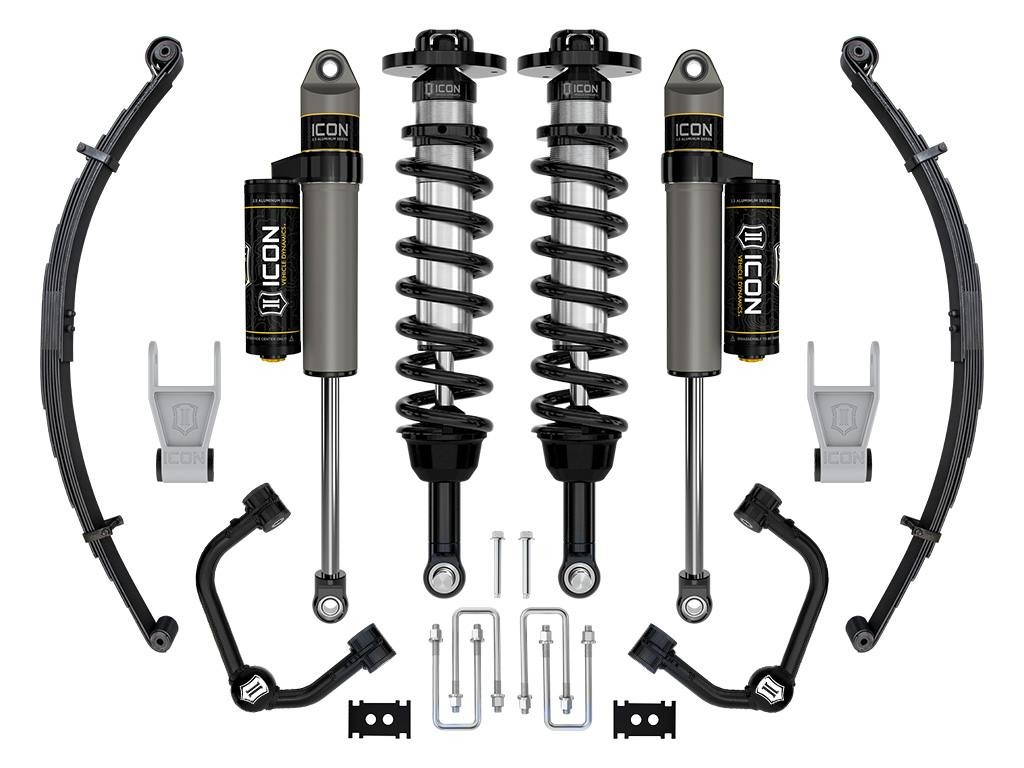 ICON Vehicle Dynamics K93162TL 21-26 FORD F150 TREMOR 4WD 2.5-3" STAGE 2 SUSPENSION SYS TUBULAR UCA / LEAF PACK