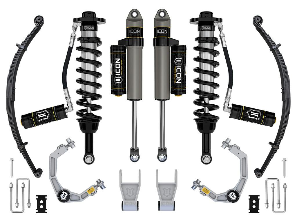 ICON Vehicle Dynamics K93163L 21-26 FORD F150 TREMOR 4WD 2.5-3" STAGE 3 SUSPENSION SYS BILLET UCA / LEAF PACK