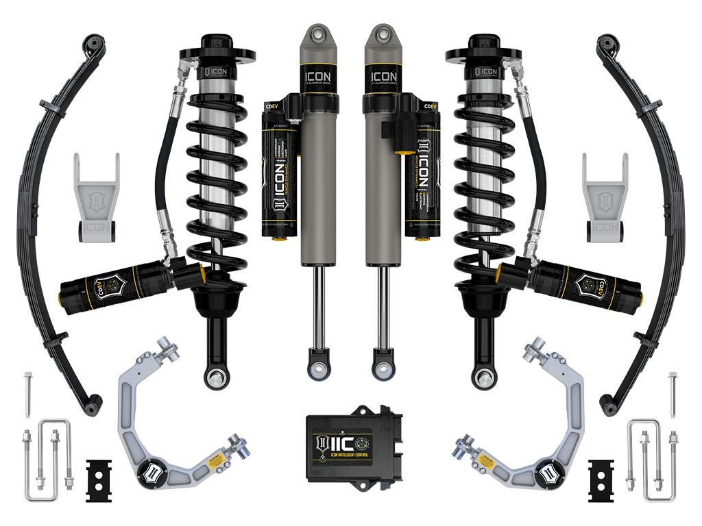 ICON Vehicle Dynamics K93165L 21-26 FORD F150 TREMOR 4WD 2.5-3" STAGE 5 SUSPENSION SYS BILLET UCA / LEAF PACK