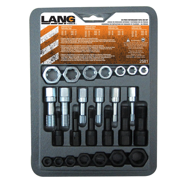 26 Piece Thread Restorer Tap and Die Set
