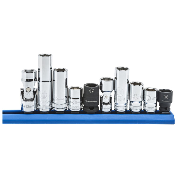 10 Piece 1/4" and 3/8" Drive 12mm Socket Set KDT80576