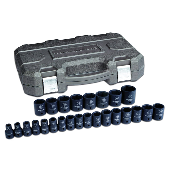25 Pc. 1/2" Drive 6 Point Metric Impact Socket Set KDT84933N