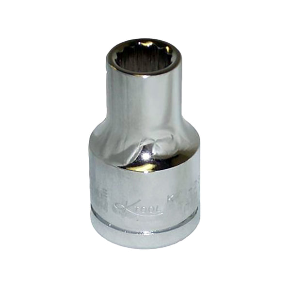 3/8” x 1/2" Drive 12-Point Fractional SAE Standard Chrome Socket (EA)