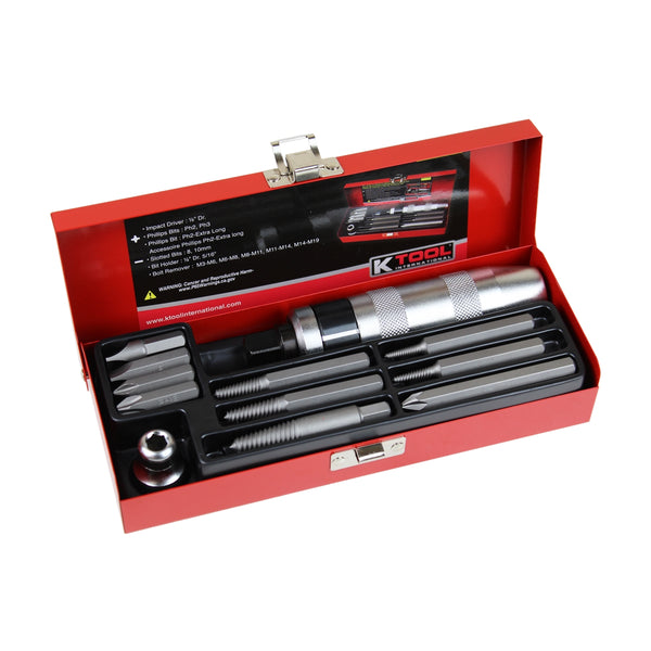 12PC PROFESSIONAL IMP DRR SET 1/2" DR
