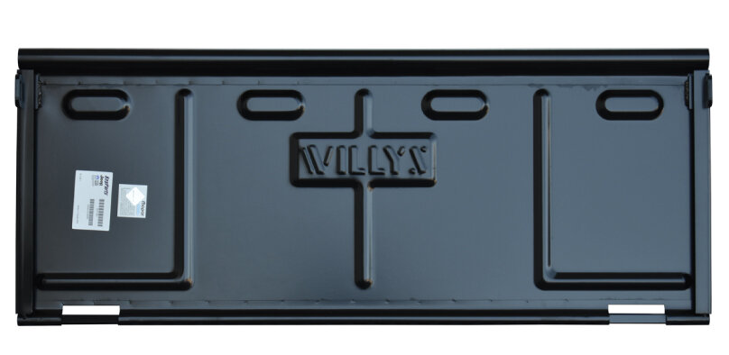 Key Parts 0477-400 Jeep Licensed Willys Script Tailgate for 46-64 Jeep Willys CJ2A, CJ3A, & CJ5