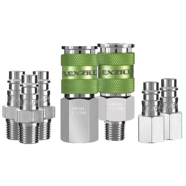 7 Piece Flexzilla Pro High Flow Coupler And Plug Kit - 1/4 in. NPT LEGA53457FZ