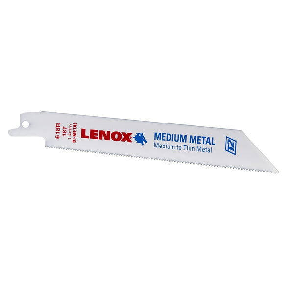 RECIPROCATING SAW BLADES, 618R, BI-METAL, 6" LONG, 18 TPI